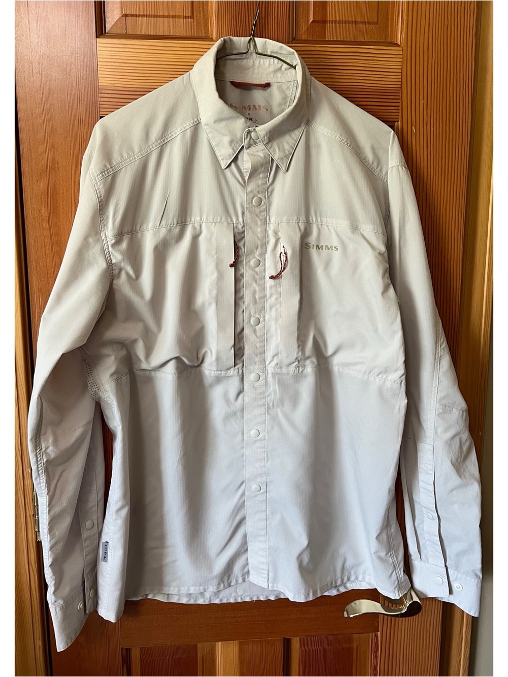 Simms Men's Lightweight Tan Fishing Shirt
